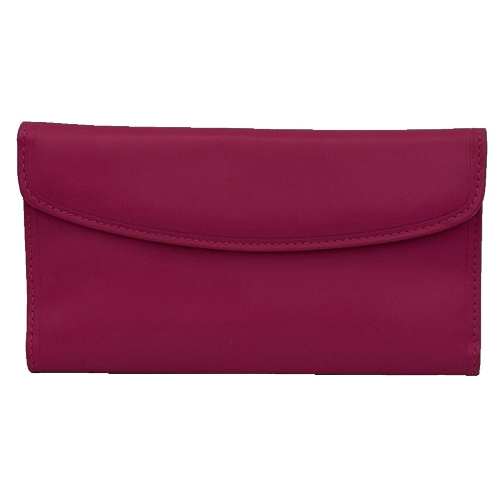 Burton Dark‎ Pink Wallet Leather Full Size Checkbook Multiple Pockets New